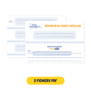 Décodeur de codes à décalage au premier plan, accompagné de la planche à découper