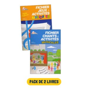 Les deux livres papier du Pack Viens Jouer Musical