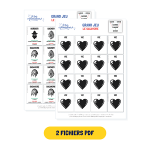 Cartes à imprimer : Grand jeu « Sagamore » : aperçu des documents PDF